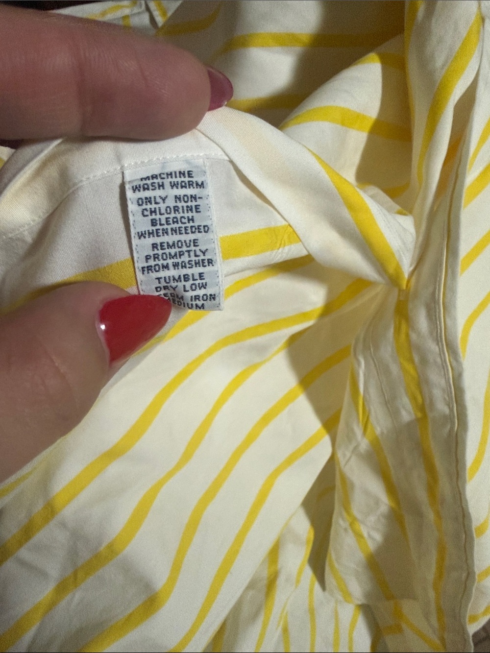 Polo by Ralph Lauren Men's White and Yellow Striped Button-Down Shirt - Picture 6 of 6